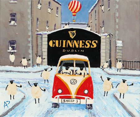 WANDERING SHEEP ON A CHRISTMAS BENDER AT THE GUINNESS FACTORY