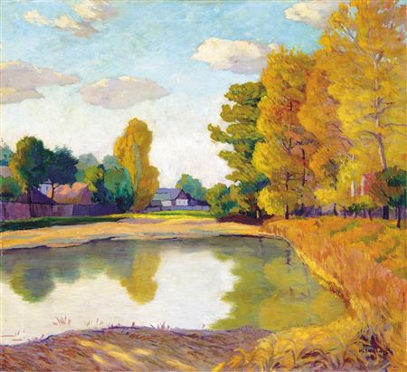 Trees with Yellow Autumn Colours (Early Autumn in Szolnok)