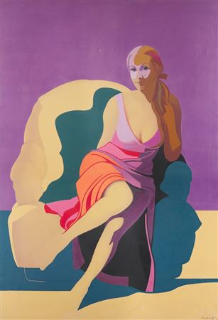 Porträt von Liliane Mourlot. 1973