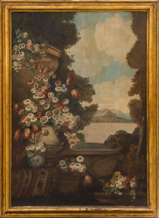 Vase of flowers on an entablature with a lake in the background(2) by Ezechiele Guardascione - Auction record, sale price, and art valuation. Compare with similar artists and explore comparable artworks.