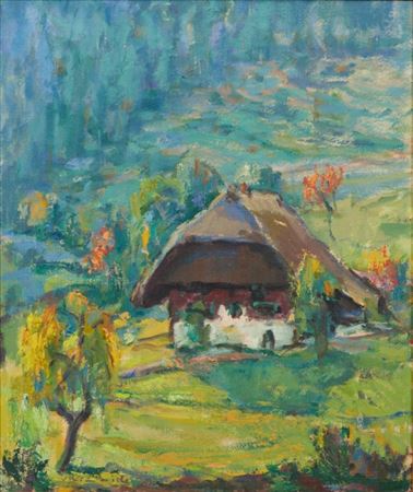 Schwarzwaldhütte im Herbst