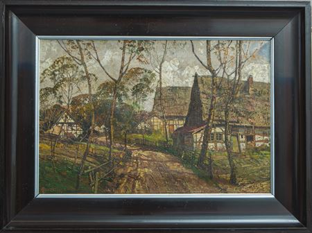 Dorflandschaft mit Fachwerkhäusern by Eugen Burkert - Auction record, sale price, and art valuation. Compare with similar artists and explore comparable artworks.