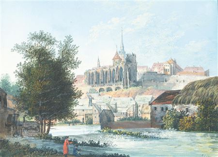 A pair: “Alte Wasserkunst” in Bautzen – Hohnstein Castle in Saxon Switzerland by Johann Friedrich Nagel - Auction record, sale price, and art valuation. Compare with similar artists and explore comparable artworks.