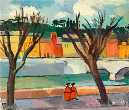 View from the Roof of Academy of Hungary in Rome, c. 1934