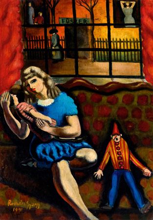 Young Girl in a Blue Dress (Girl with Doll), 1941