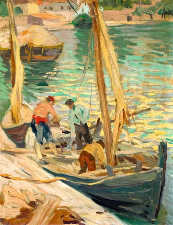 Sailing Boat in the Harbour, c. 1925