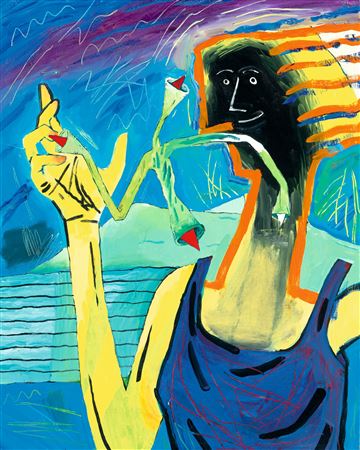 Woman in the Wind by Andras Wahorn - Auction record, sale price, and art valuation. Compare with similar artists and explore comparable artworks.