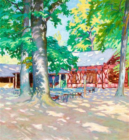 Park in Nagybánya (Liget Restaurant in Nagybánya), c. 1906