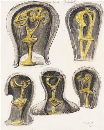 Helmet Heads: Exterior Forms (Interior). 1950.