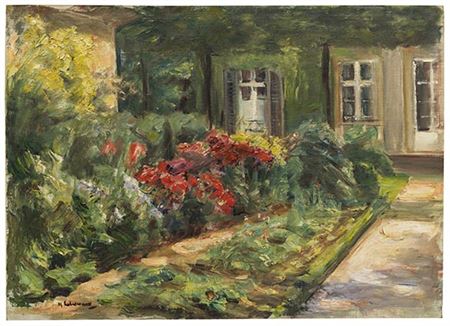 Wannsee Garden - House with Red Perennials 1926