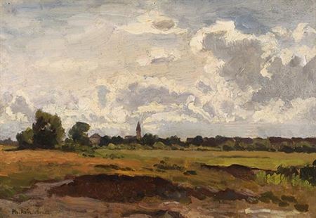 Fields on the edge of the village.