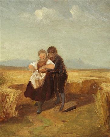 BOY AND GIRL IN THE CORNFIELD