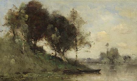 PAYSANNE AU BORD DE L'EAU