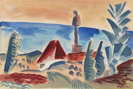 Ostseelandschaft am Morgen. Um 1920