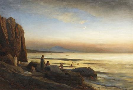 Bathing women on the Gulf of Naples