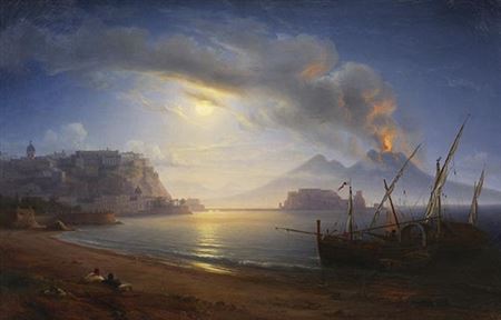 Nocturnal eruption of Mount Vesuvius