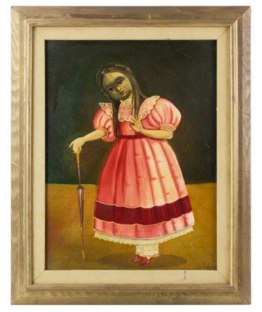 Young Girl Holding Umbrella