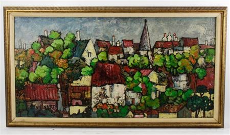 A colorful French town