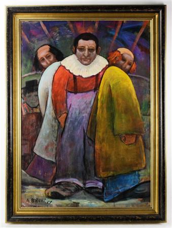 Men and boy clowns