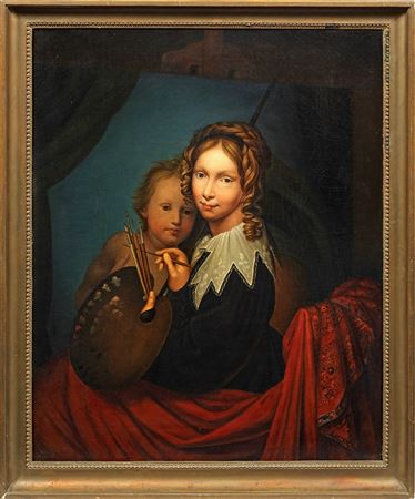 Portrait of the Elector Princess Auguste of Hesse-Kassel, copying Raphael's "Sistine Madonna" by Friedrich Bury - Auction record, sale price, and art valuation. Compare with similar artists and explore comparable artworks.