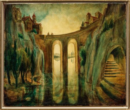 Mystische Landschaft mit alter Steinbogenbrücke in Frankreich by Paul Klose - Auction record, sale price, and art valuation. Compare with similar artists and explore comparable artworks.
