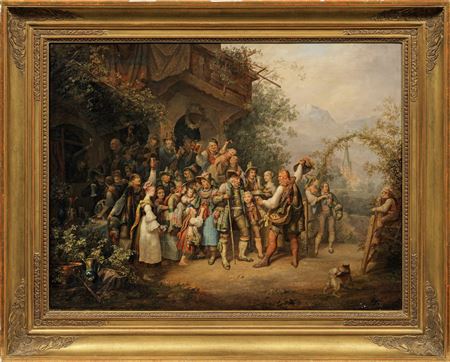 "Tyrolean Wedding" by Joseph Petzl - Auction record, sale price, and art valuation. Compare with similar artists and explore comparable artworks.