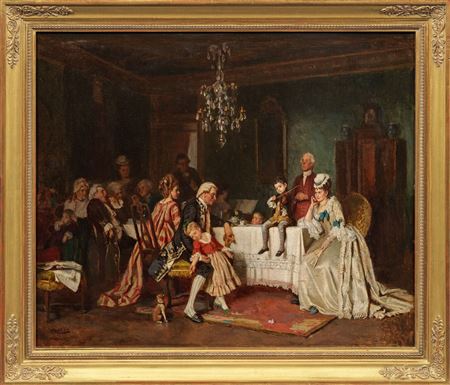 "The child prodigy" by Gabriel Von Hackl - Auction record, sale price, and art valuation. Compare with similar artists and explore comparable artworks.