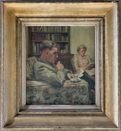 AN INTERIOR SCENE / PORTRAIT OF A MR AND MRS LOCKE