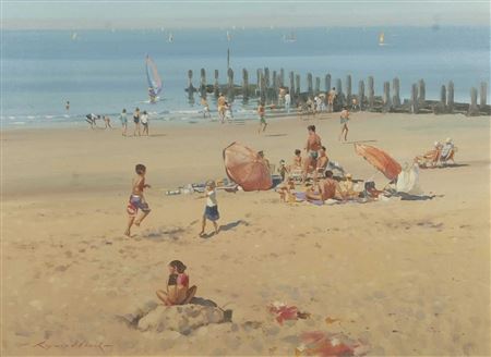 Lowestoft Beach Scene