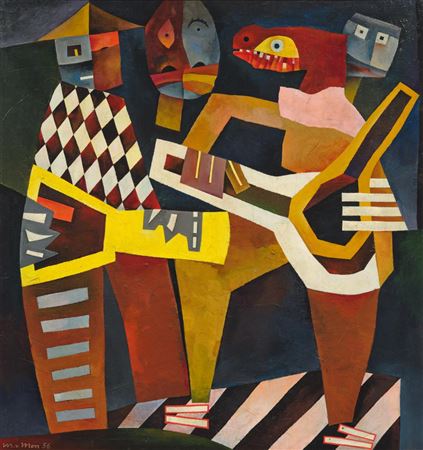 Musicians, hommage to Picasso. 1956