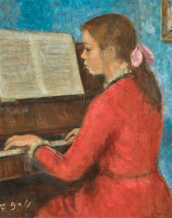 Elizabeth-Anne. Étude de Franz Liszt au piano