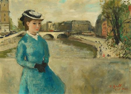 Eugénie aux gants noirs, au Pont Neuf, Paris