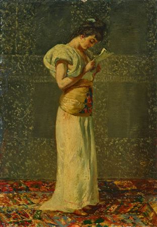 Woman reading.
