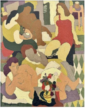 Femmes aux bains