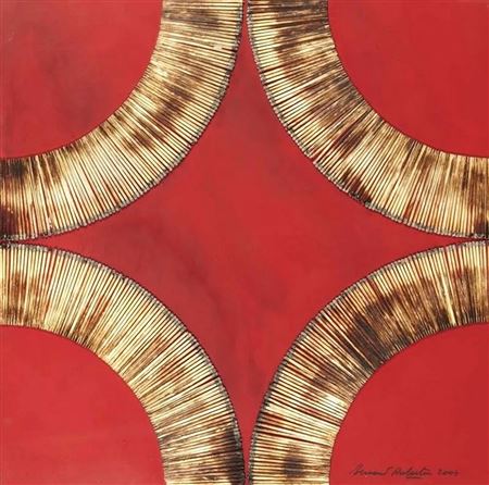 Dessin De Feu sur table rouge