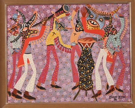 "Les Diables de James (?)" (The Devils of James (?)) by Nicolas Rivas - Auction record, sale price, and art valuation. Compare with similar artists and explore comparable artworks.