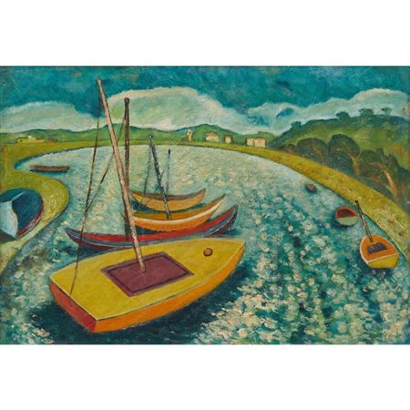 Boats at Rest by Florence Shirlow - Auction record, sale price, and art valuation. Compare with similar artists and explore comparable artworks.