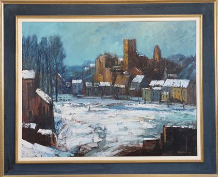 Snow-covered Hesperange