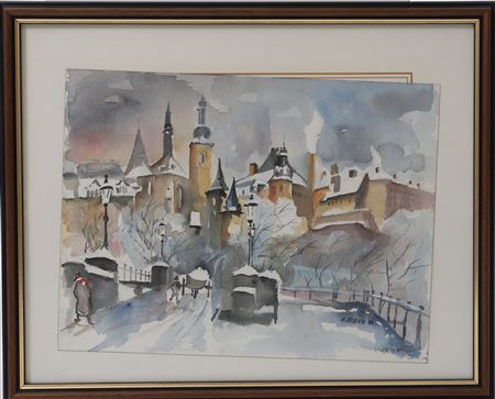 Snow-covered Luxembourg