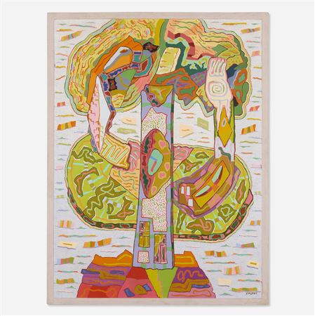 Sample artwork by Peter Krasnow (1887 - 1979), known for abstract painting, bronze and wood sculpture - View similar artists and auction records