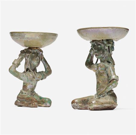 Figural coupes, pair