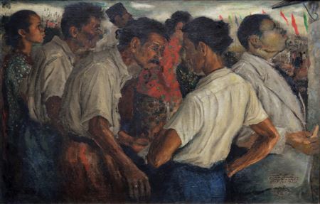 Suasana Pemilu by Harijadi Sumadidjaja - Auction record, sale price, and art valuation. Compare with similar artists and explore comparable artworks.