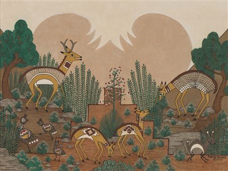 "Mimbres Antelopes, Quails, and Rabbit"
