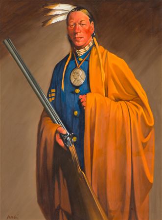 Scout with Peace Medal