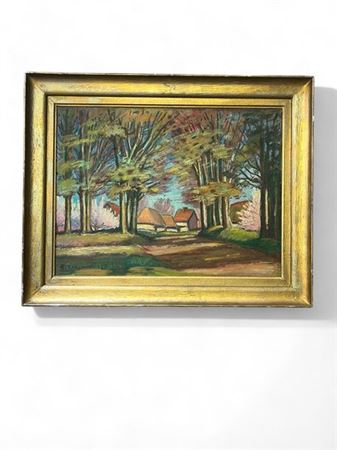Houses in the woods by Albert Copieux - Auction record, sale price, and art valuation. Compare with similar artists and explore comparable artworks.