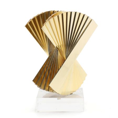Abstract Gilt Aluminum Sculpture