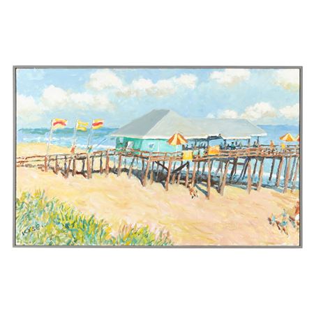 Fishing Pier and Beach With No Dogs, Nags Head