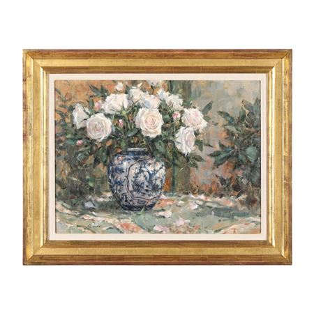 Still Life with Roses and Chinese Vase