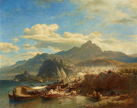 Busy Harbour on the Levant Coast