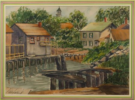 A coastal scene in East Glouchester, Massachusetts
